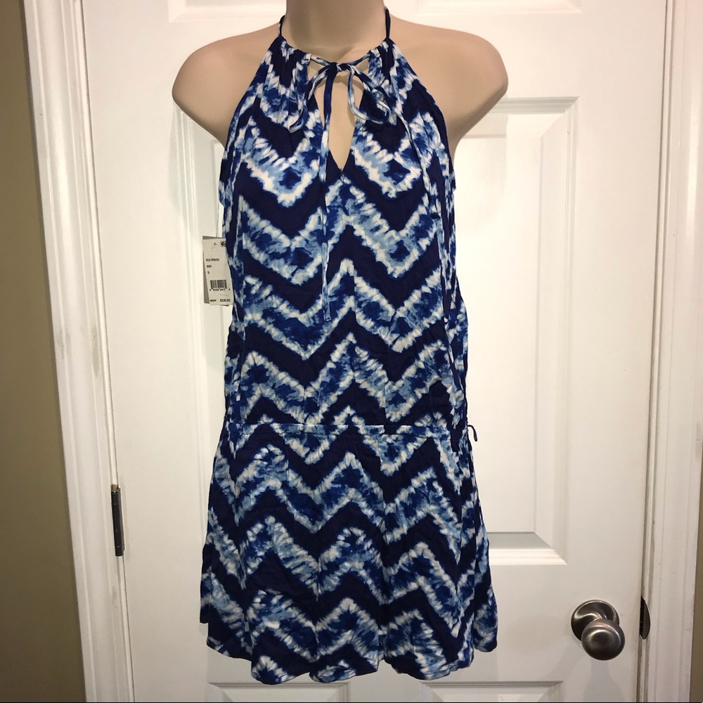 Kenneth Cole Reaction Keyhole TieDye Chevron Dress